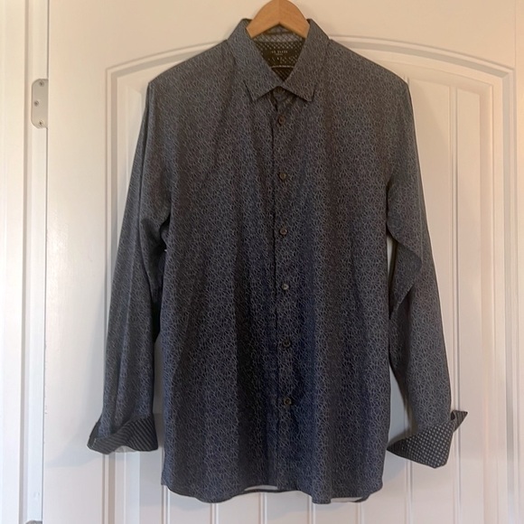 Ted Baker Of London flip contrast cuff Shirt  Size Large - Picture 1 of 11